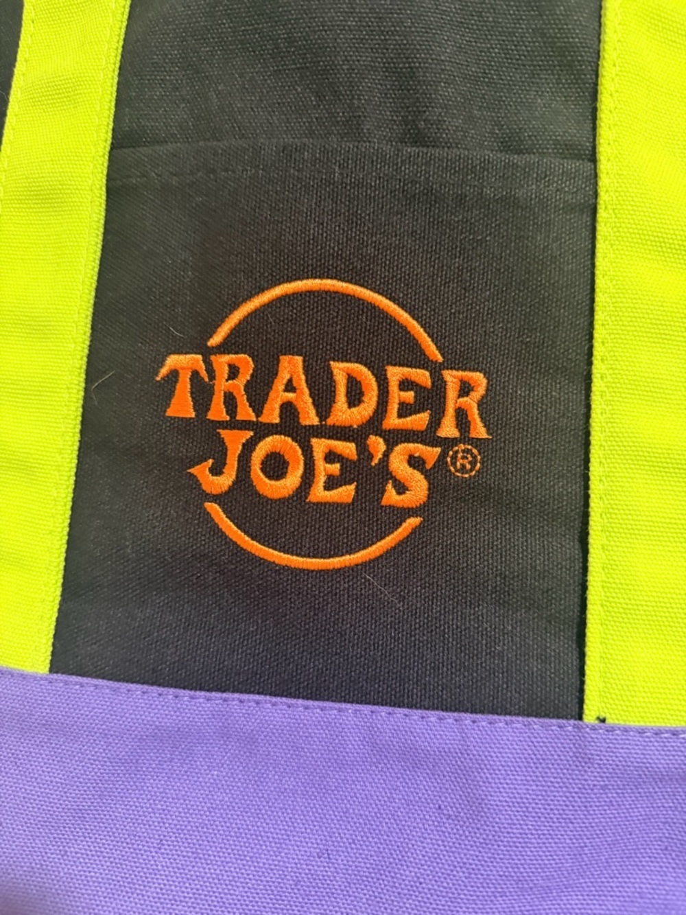 NWT Trader Joe's limited edition Trick or treat Halloween canvas tote bag - Picture 6 of 8